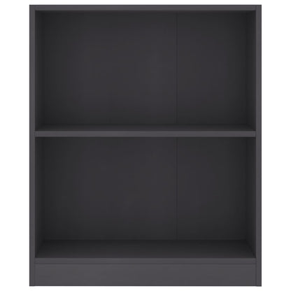 Bücherregal Grau 60x24x76 cm Holzwerkstoff