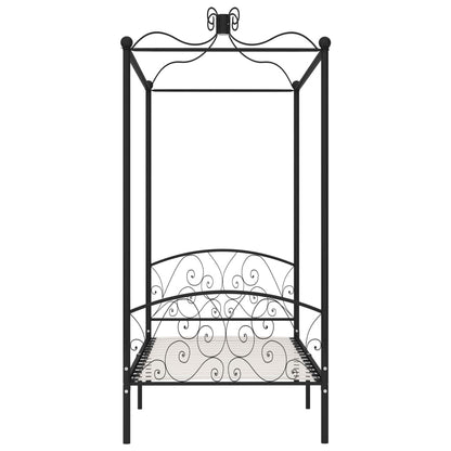 Himmelbett-Gestell Schwarz Metall 100 x 200 cm