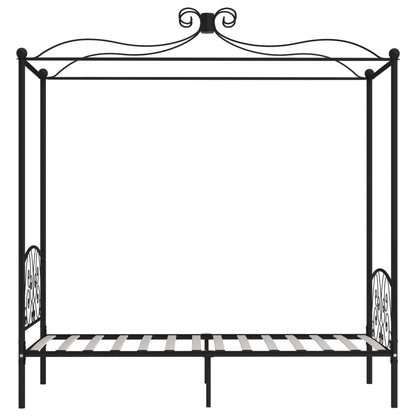 Himmelbett-Gestell Schwarz Metall 100 x 200 cm