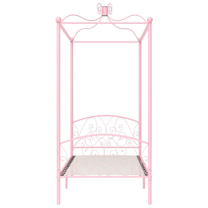 Himmelbett-Gestell Rosa Metall 90 x 200 cm