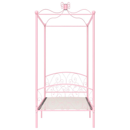 Himmelbett-Gestell Rosa Metall 100 x 200 cm