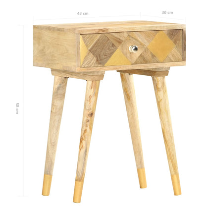 Nachttisch 43x30x58 cm Massivholz Mango