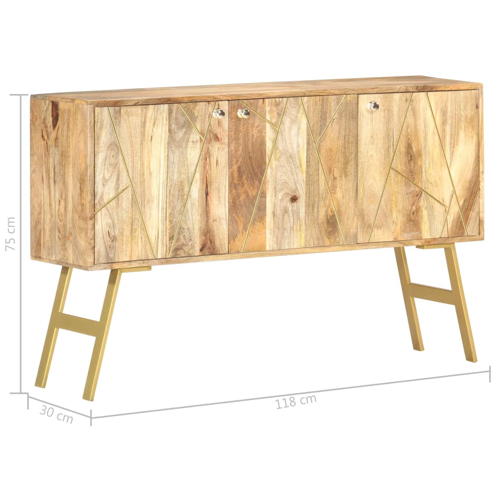 Skænk 118x30x75 cm massivt mangotræ