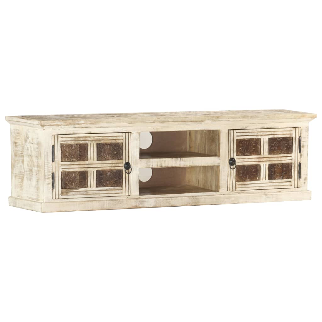 TV-Schrank 130×30×36 cm Massivholz Mango