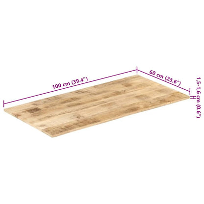 Tischplatte Massivholz Mango 15-16 mm 100x60 cm