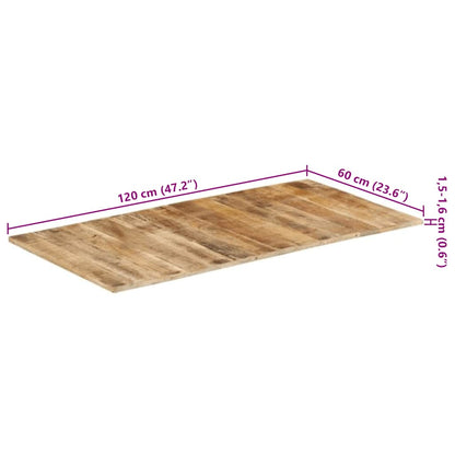 Tischplatte Massivholz Mango 15-16 mm 120x60 cm