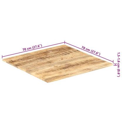 Tischplatte Massivholz Mango 15-16 mm 70x70 cm