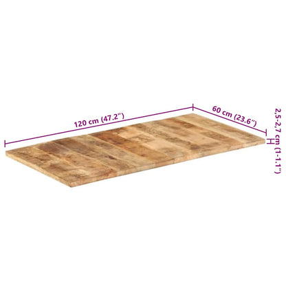 Tischplatte Massivholz Mango 25-27 mm 120x60 cm