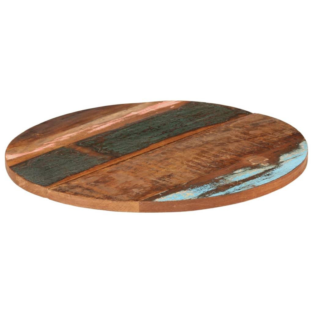 Tischplatte Rund 70 cm 25-27 mm Altholz Massiv