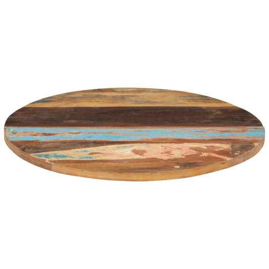 Tischplatte Rund 80 cm 25-27 mm Altholz Massiv