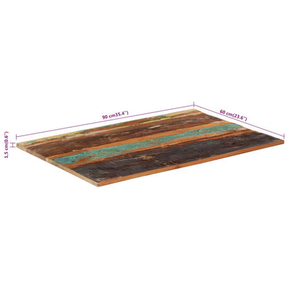 Tischplatte Rechteckig 60x90 cm 15-16 mm Altholz Massiv