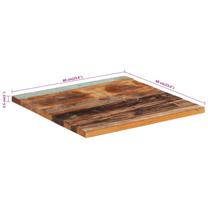 Tischplatte Quadratisch 60x60 cm 25-27 mm Altholz Massiv