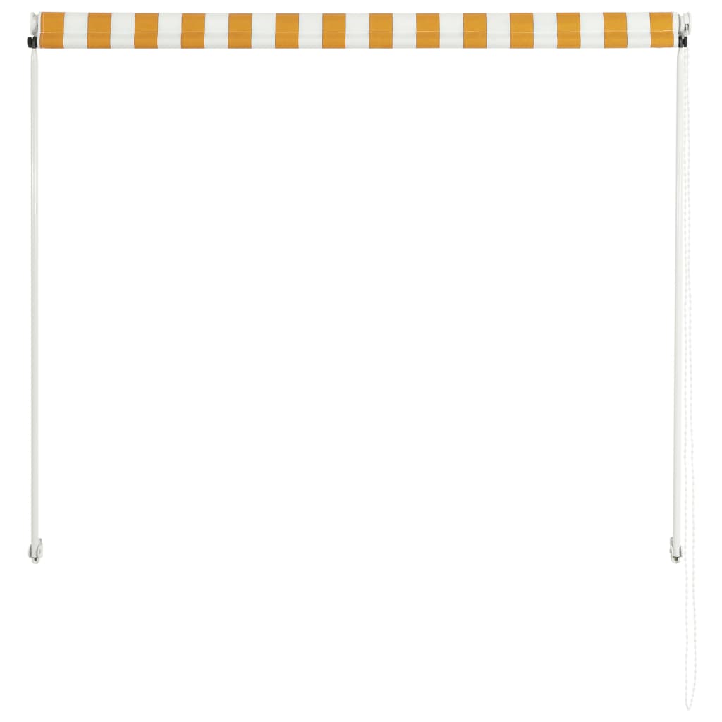 Einziehbare Markise 100×150 cm Gelb und Weiß