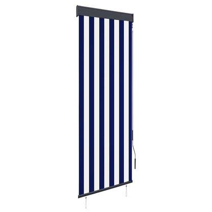 Außenrollo 60 x 250 cm Blau und Weiß