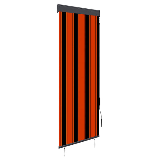 Udendørs rullegardin 60 x 250 cm orange og brun