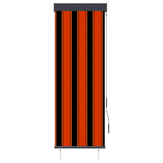 Udendørs rullegardin 60 x 250 cm orange og brun