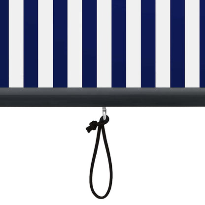 Außenrollo 120 x 250 cm Blau und Weiß