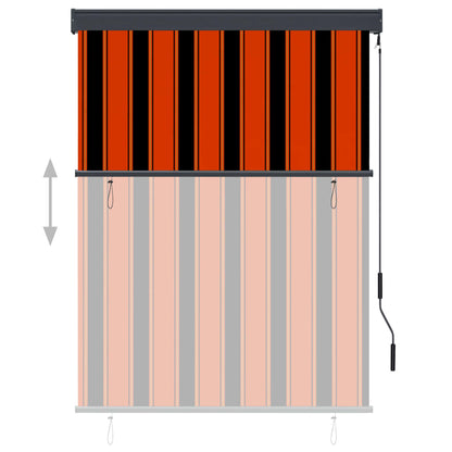 Außenrollo 120 x 250 cm Orange und Braun