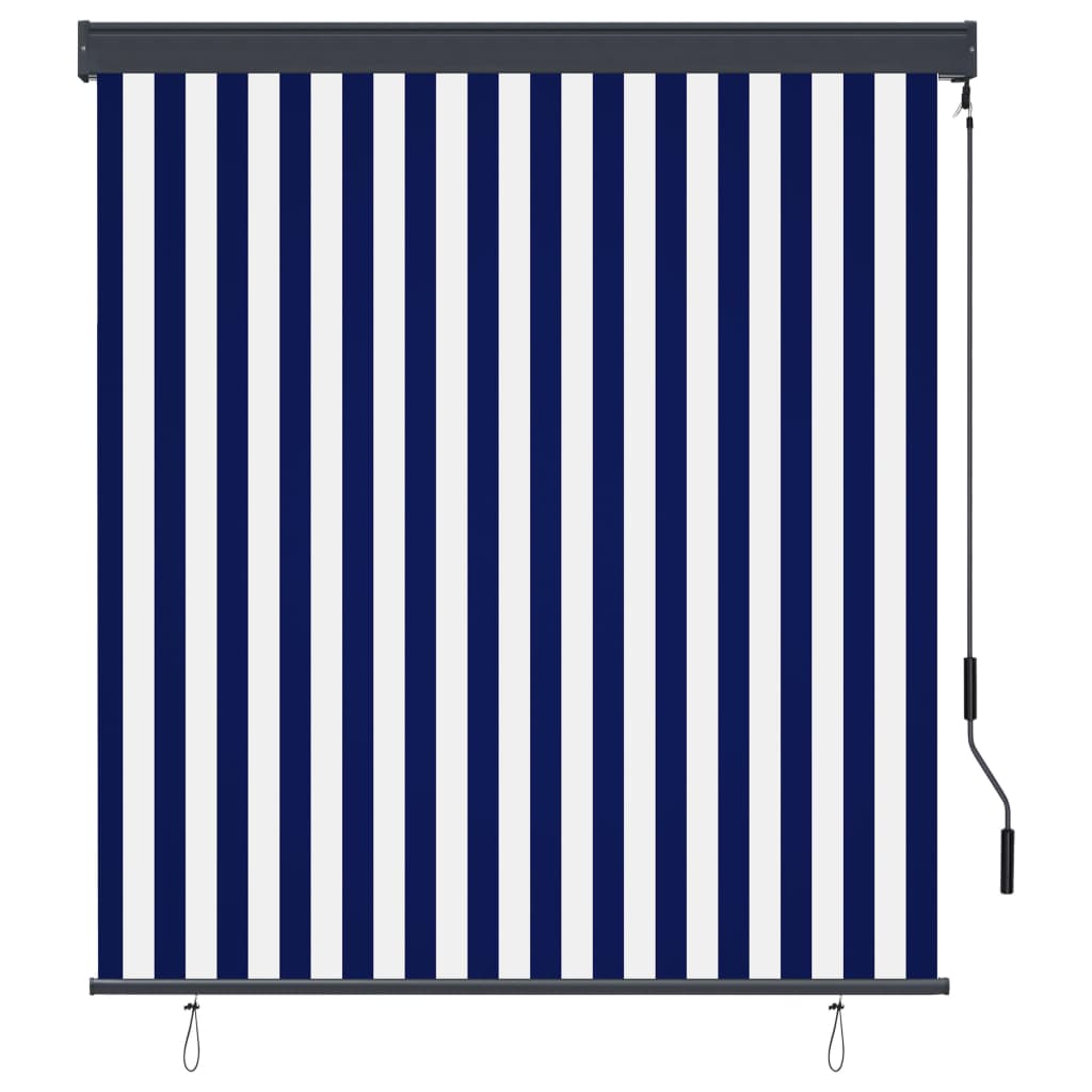 Außenrollo 140x250 cm Blau und Weiß
