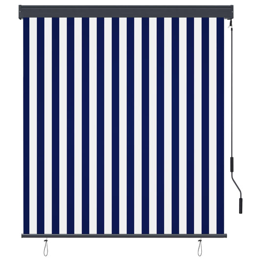 Außenrollo 140x250 cm Blau und Weiß