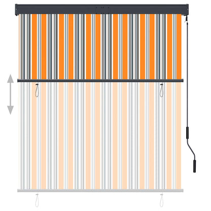 Außenrollo 140x250 cm Gelb und Blau