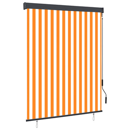 Außenrollo 140x250 cm Weiß und Orange
