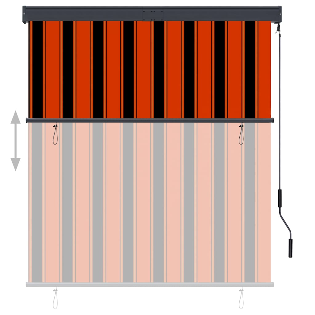 Außenrollo 140x250 cm Orange und Braun