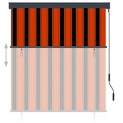 Außenrollo 140x250 cm Orange und Braun