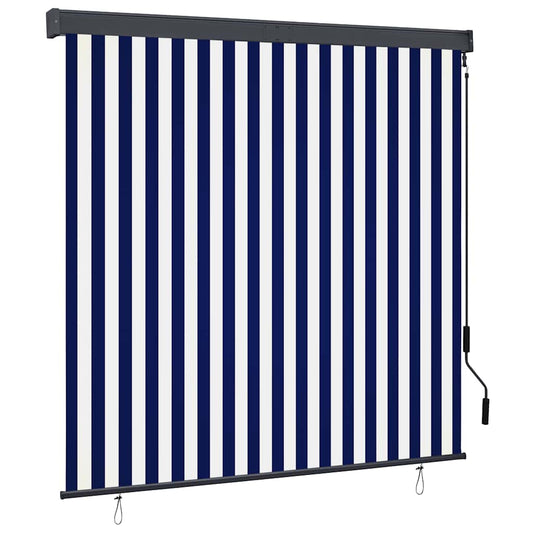 Außenrollo 160x250 cm Blau und Weiß