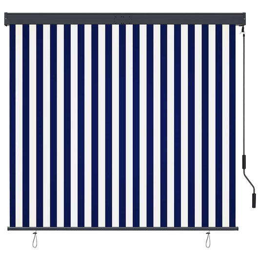Außenrollo 160x250 cm Blau und Weiß