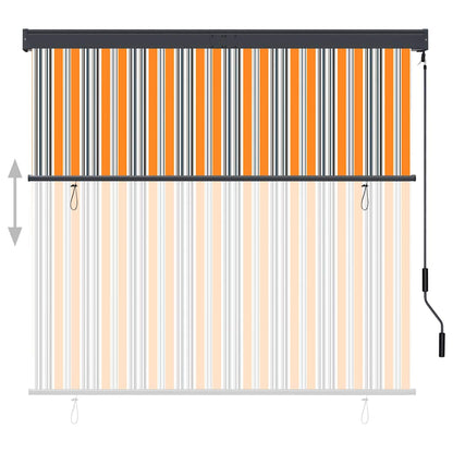 Außenrollo 160x250 cm Gelb und Blau