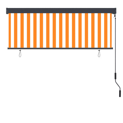 Außenrollo 160x250 cm Weiß und Orange