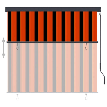 Außenrollo 160x250 cm Orange und Braun