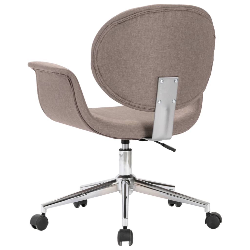 Spisestuestol drejeligt taupe stof