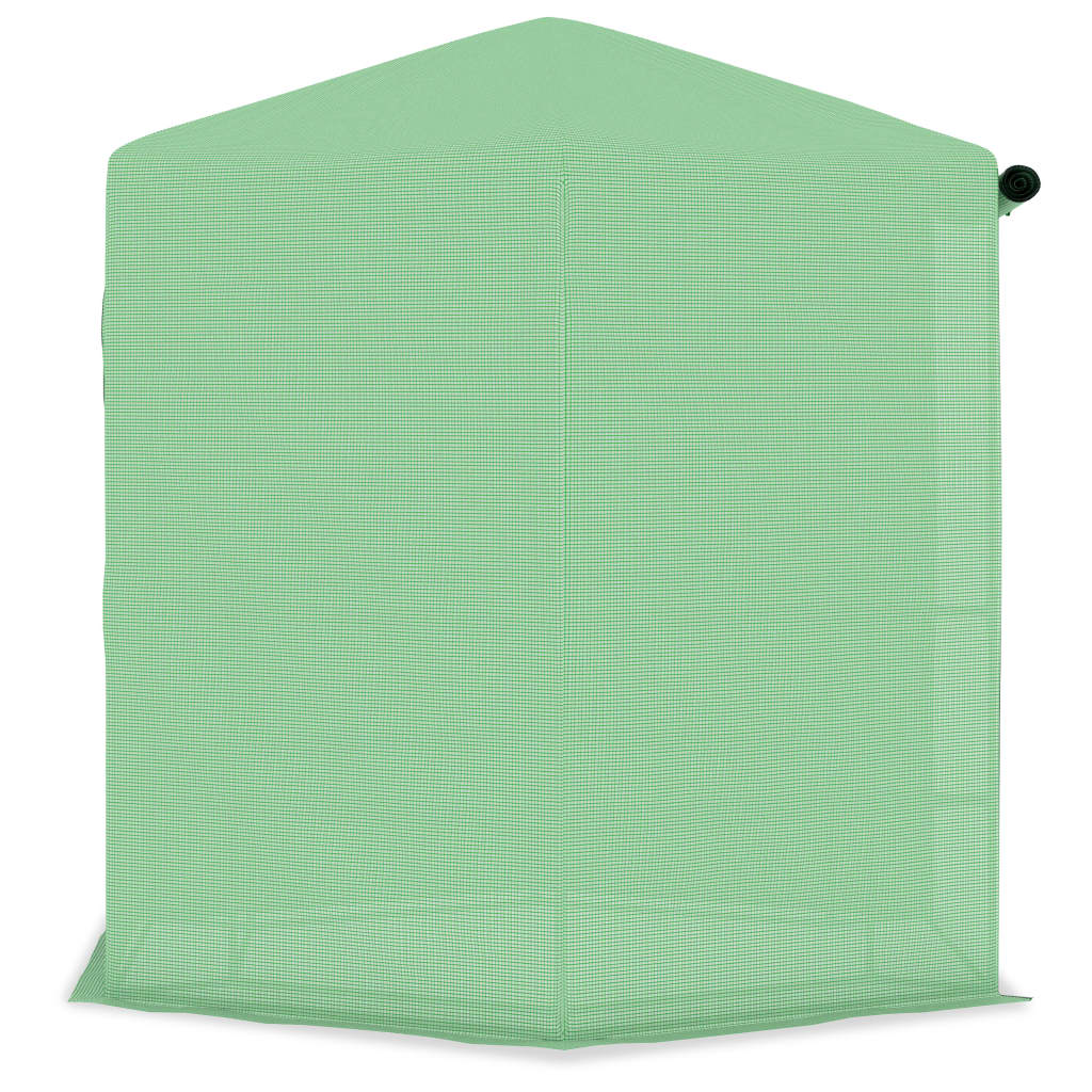 Drivhus med hylder Stål 227x223 cm