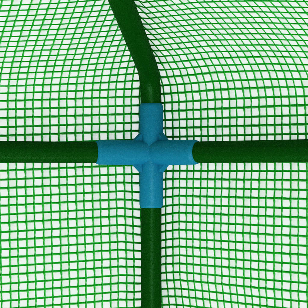 Drivhus med hylder Stål 227x223 cm