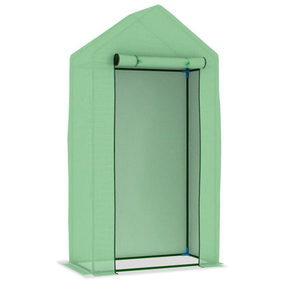 Drivhus med stålramme 0,5 m² 1x0,5x1,9 m
