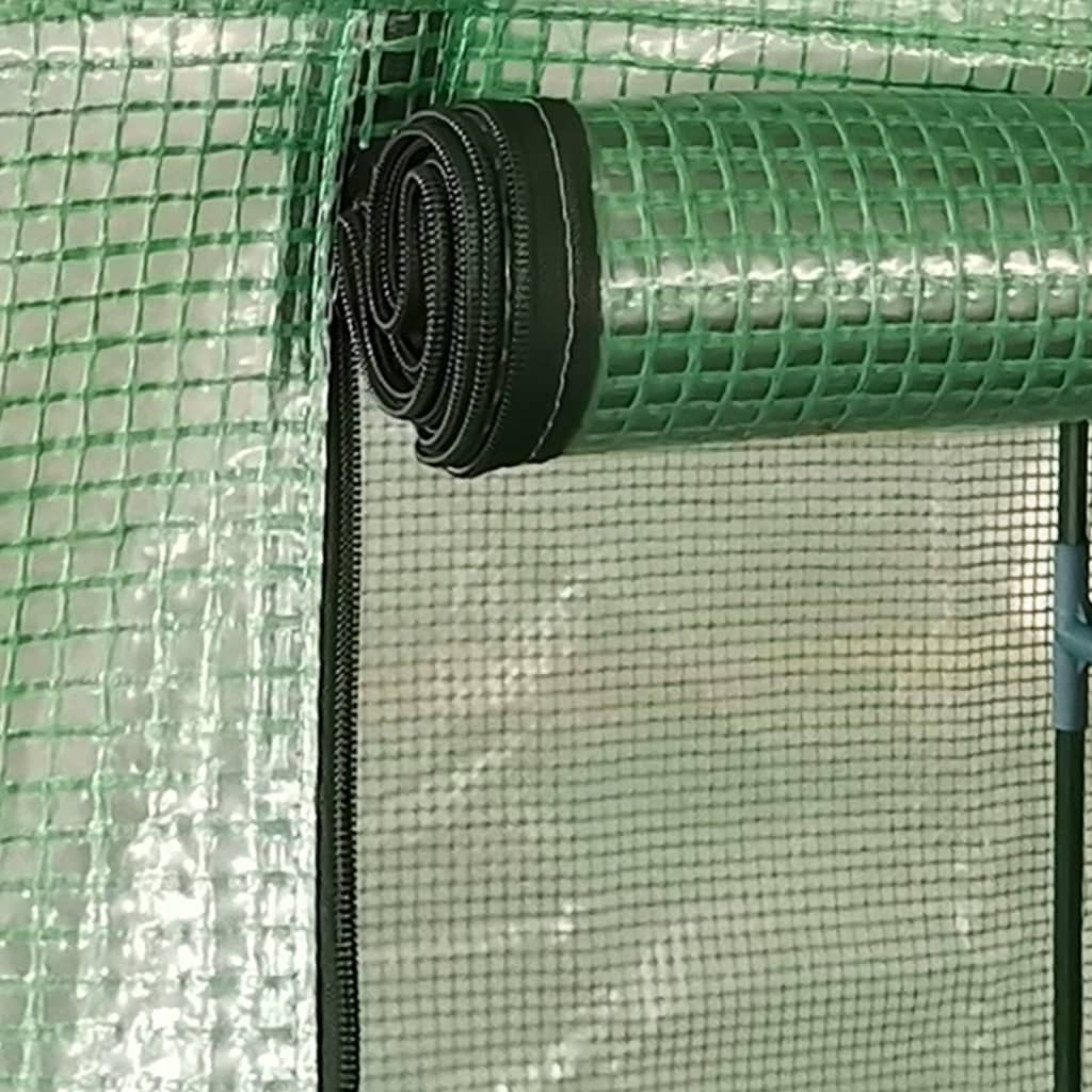 Drivhus med stålramme 0,5 m² 1x0,5x1,9 m