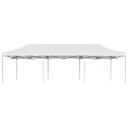 Pop-Up Partyzelt Faltbar 3 x 9 m Weiß