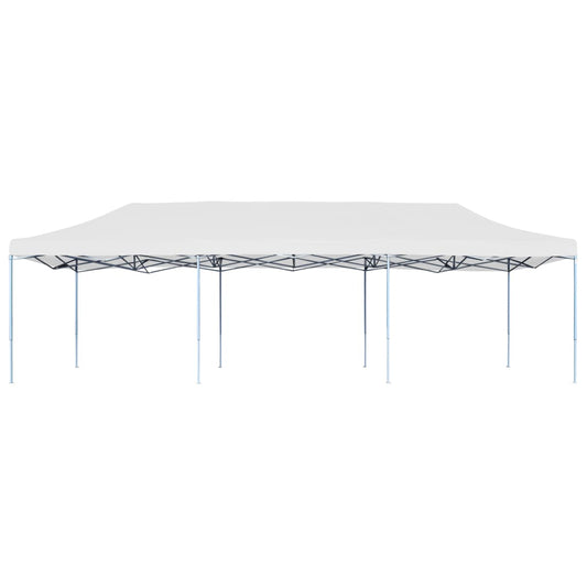 Pop-Up Partyzelt Faltbar 3 x 9 m Weiß