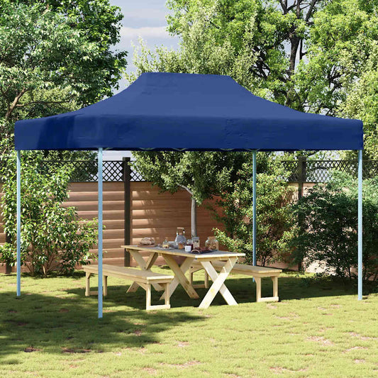 Profi-Partyzelt Faltbar 3x4 m Stahl Blau