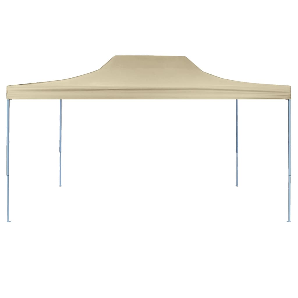 Profi-Partyzelt Faltbar 3×4 m Stahl Creme