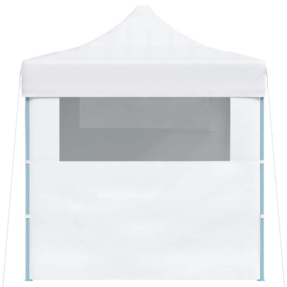 Profi-Partyzelt Faltbar mit 3 Seitenwänden 280x410x315 cm Stahl Weiß