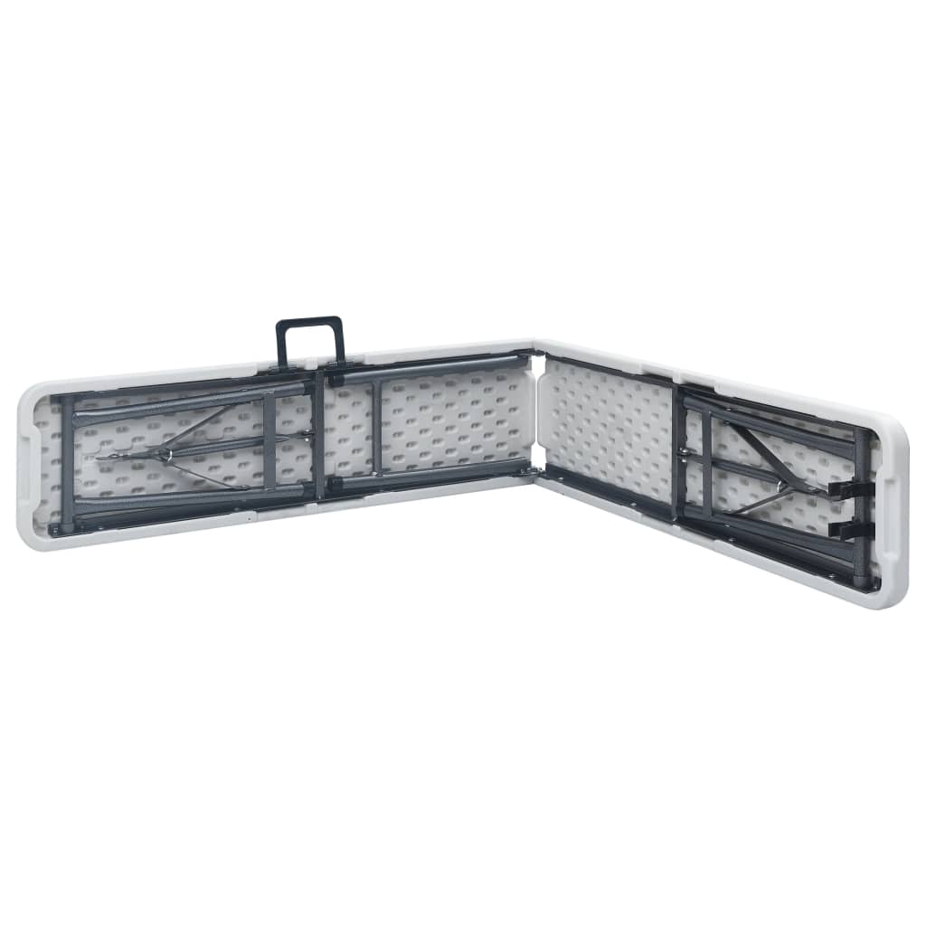 Klappbare Gartenbänke 2 Stk. 180 cm HDPE Weiß