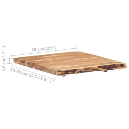 Tischplatte Massivholz Akazie 58x(50-60)x3,8 cm