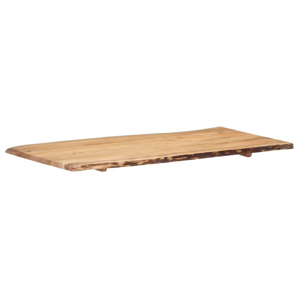 Tischplatte Massivholz Akazie 118x(50-60)x2,5 cm