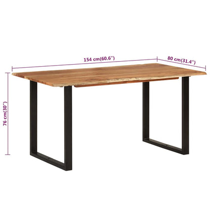 Esstisch 154x80x76 cm Massivholz Akazie