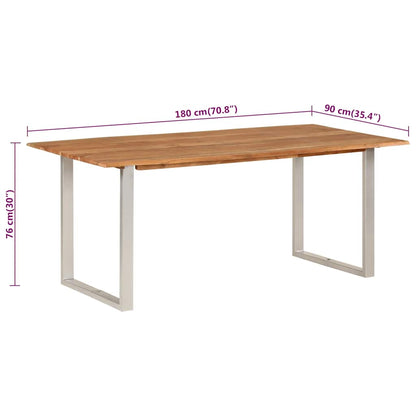 Esstisch 180×90×76 cm Massivholz Akazie