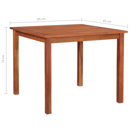 Gartentisch 85x85x74 cm Massivholz Akazie