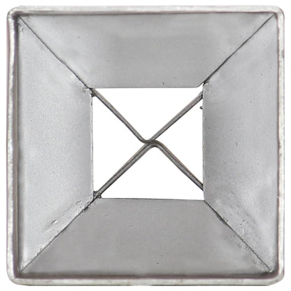 Erdspieße 6 Stk. Silbern 7 x 7 x 75 cm Verzinkter Stahl